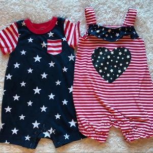 4th of July rompers